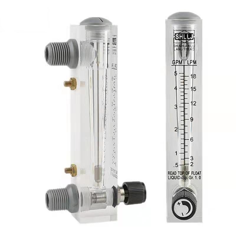 수신 전용을 위한 아크릴 OEM PVC / SS 연결 5GPM 패널 마운트 유량계 워터 플로우 미터