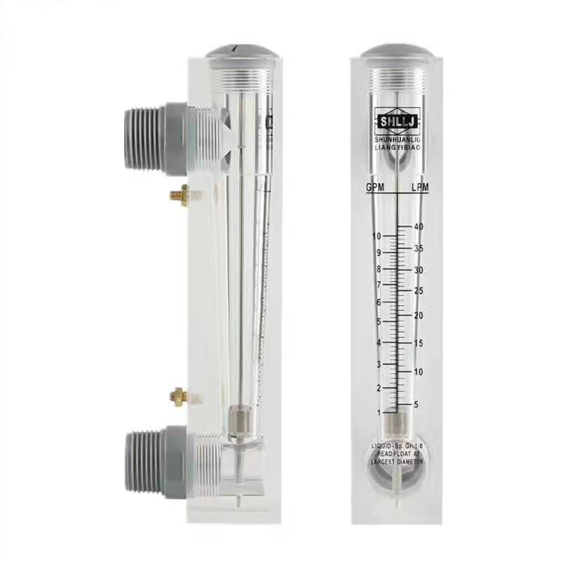 수신 전용을 위한 아크릴 OEM PVC / SS 연결 5GPM 패널 마운트 유량계 워터 플로우 미터
