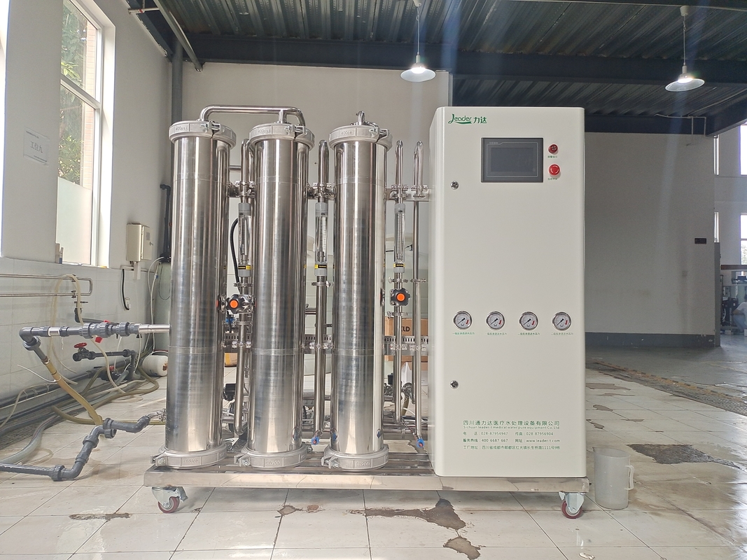 UV 소독을 가진 SS 물자 1000LPH 두 배 단계 RO 체계